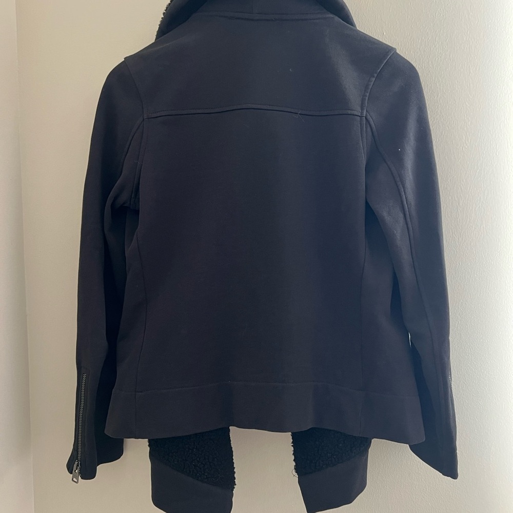 Allsaints Black Jacket With Shearling Collar - image 3